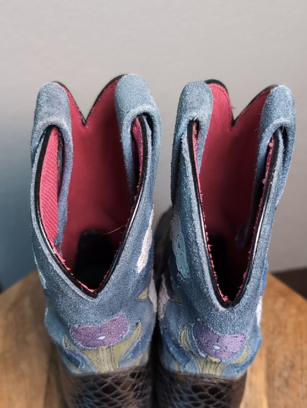 Ariat DollBaby Floral Suede Cowgirl Western Boots - Picture 13 of 14